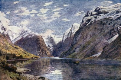 Loen Water and Glacier，北峡湾 作者 阿尔弗雷德·希顿·库珀