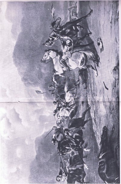 Naseby的撤退：1645年6月14日，英国陆地和海上战役的插图，1915年 作者 阿尔弗雷德·希顿·库珀