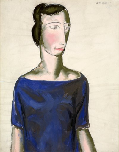 一个女孩的肖像，1923年。 作者 阿尔弗雷德·亨利·梅森