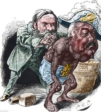 克莱门特-杜维诺瓦（Clement Duvernois，1836-1879），法国政治家，试图清理弗朗索瓦-阿奇尔-巴扎因（Francois-Achille 作者 阿尔弗雷德·勒·佩蒂特