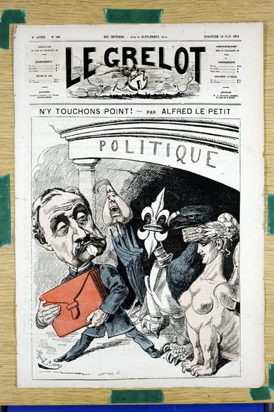 Le Grelot》的封面，第166号，彩色讽刺作品 作者 阿尔弗雷德·勒·佩蒂特
