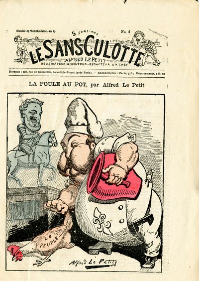 Le Sans-Panlotte》第4期的封面，《色彩的讽刺》。 作者 阿尔弗雷德·勒·佩蒂特