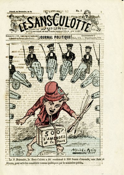 Illustration for the Cover of Le Sans-culotte, No. 7 作者 阿尔弗雷德·勒·佩蒂特