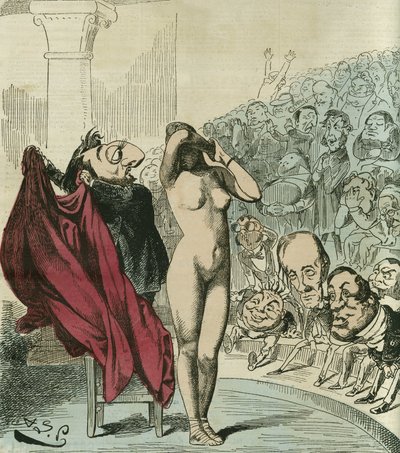 根据杰罗姆的一幅画，新的弗莱尼将会为共和国揭开面纱。 在 A. Le petit 的“L