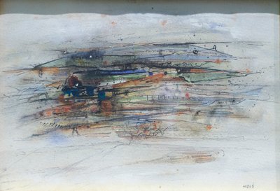 构图，20 世纪 50 年代初（纸面水彩画） 作者 阿尔弗雷德·奥托·沃尔夫冈·舒尔茨·沃尔斯