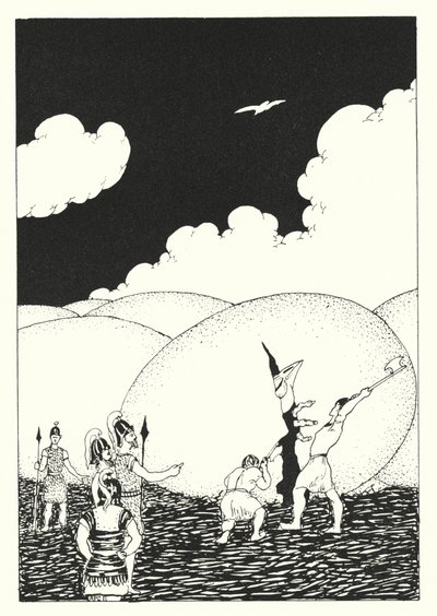卢西安的《真实的历史》：哈尔西恩之蛋（雕刻） 作者 阿尔弗雷德·佩恩·加内特