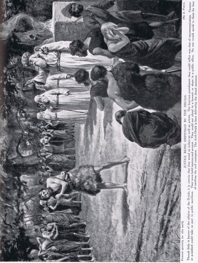 正义由德鲁伊教派，“哈钦森的国家历史”中的插图，c.1910 作者 阿尔弗雷德·皮尔斯（Alfred Pearse）