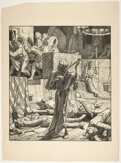 死亡的扼杀者，1831 年巴黎假面舞会上霍乱的首次爆发 作者 阿尔弗雷德·雷特尔