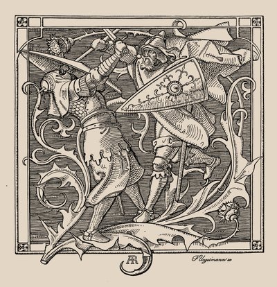 尼伯龙根。特罗内克的哈根（Hagen of Troneck）杀害了艾琳（1840-1841）。 作者 阿尔弗雷德·雷特尔