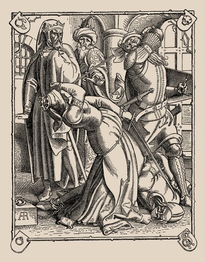 Die Nibelungen。 1840-1841年，Gunther和Hagen和Kriemhild如何被杀死。 作者 阿尔弗雷德·雷特尔