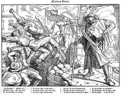 1848年的Totentanz。死亡导致革命的公民 作者 阿尔弗雷德·雷特尔