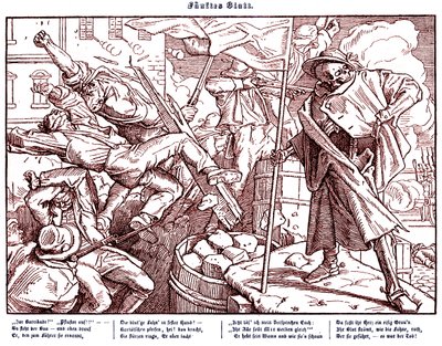 1848年的Totentanz。死亡导致革命的公民 作者 阿尔弗雷德·雷特尔
