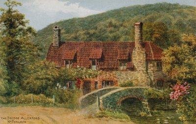 桥，Allerford，Nr Porlock 作者 阿尔弗雷德·罗伯特·昆顿