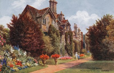 The Cottages，伍斯特学院，牛津 作者 阿尔弗雷德·罗伯特·昆顿