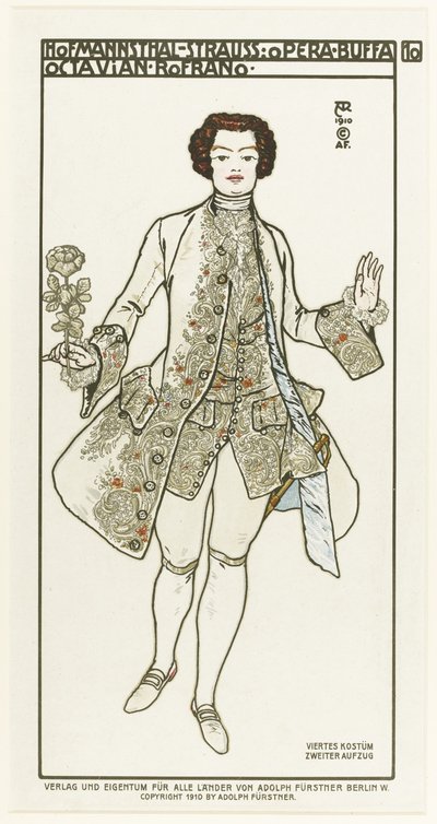 歌剧《玫瑰骑士》的服装设计理查德·施特劳斯（Richard Strauss），《玫瑰骑士》，1910年 作者 阿尔弗雷德罗尔