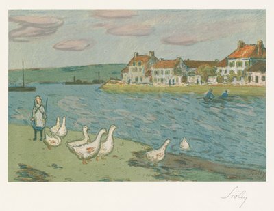 河岸 Les Bords de rivière, 1897年 作者 阿尔弗雷德·西斯利