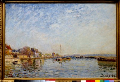 艾尔弗雷德·西斯利（Alfred Sisley）的《运河卢昂》绘画 作者 阿尔弗雷德·西斯利