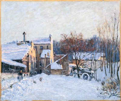 法语: Une cour à Chaville 作者 阿尔弗雷德·西斯利