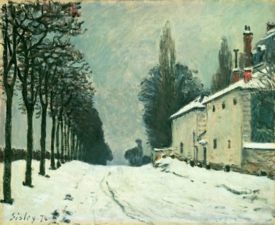 Louvenciennes Road，Winter，1874 作者 阿尔弗雷德·西斯利