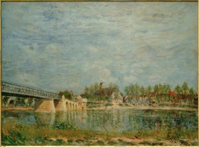 圣马梅斯的桥梁 作者 Alfred Sisley