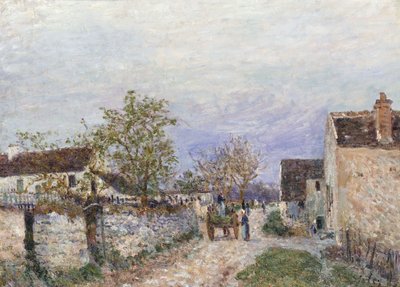 威尼斯大街（Rue a Veneux），1883年 作者 阿尔弗雷德·西斯利
