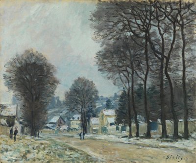 在Louveciennes下雪，c.1874 作者 阿尔弗雷德·西斯利