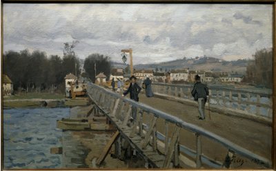 The Argenteuil Footbridge - oil on canvas 作者 Alfred Sisley