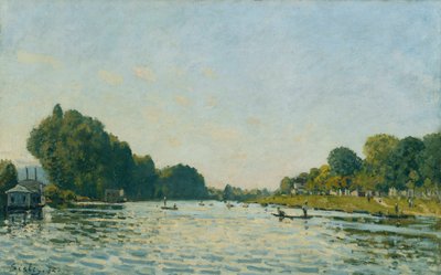 塞纳河在布吉瓦尔；塞纳河（La Seine a Bougival），1872年 作者 阿尔弗雷德·西斯利