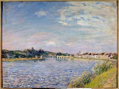 阿尔弗雷德·西斯莱 (Alfred Sisley) (1839-1899) 1886 年《Loing 画作上的妈妈》。 0,54x0,73 m 第戎，美术博物馆 作者 Alfred Sisley