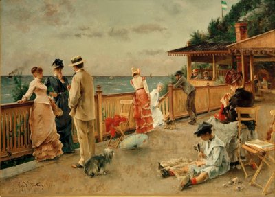 史蒂文斯（St.Stevens），法拉瓦斯别墅（Villa des Falaises），圣阿德雷（Sainte-Adresse） 作者 Alfred Emile Stevens