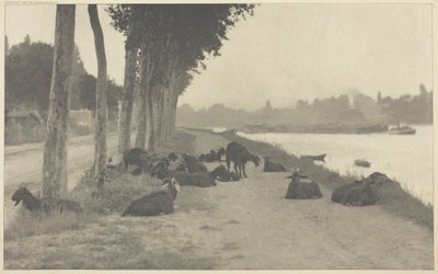 巴黎附近的塞纳河上，1894年，1897年印刷。 作者 阿尔弗雷德·斯蒂格利茨