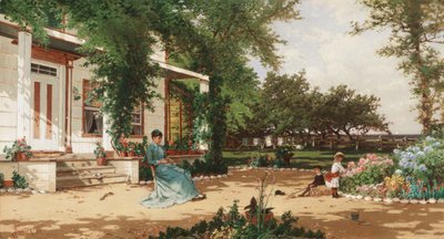 1883年，在我的邻居花园中 作者 阿尔弗雷德·汤普森·布里彻