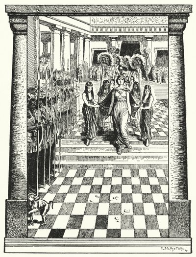 Dido，迦太基女王，在被埃涅阿斯遗弃后为她的死亡做准备 作者 阿尔弗雷德·瓦利斯·米尔斯