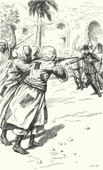1885年，苏丹喀土穆的马赫德主义者谋杀查尔斯·乔治·戈登将军 作者 阿尔弗雷德·瓦利斯·米尔斯