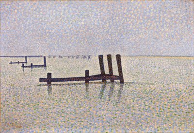 "Vue de la Manche a Nieuport (Nieuwpoort) en Belgique" Peinture de Alfred William (Willy) Finch (1854-1930) vers 1889, pointillisme - Londres, National gallery 作者 阿尔弗雷德·威廉·芬奇