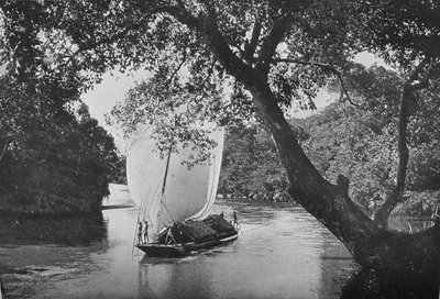 帕达（Padda）船在全速航行，c1890，1910年 作者 阿尔弗雷德·威廉·阿曼杜斯板