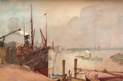 在泰晤士河上，c1876-1903，1903年 作者 阿尔弗雷德·威廉·里奇