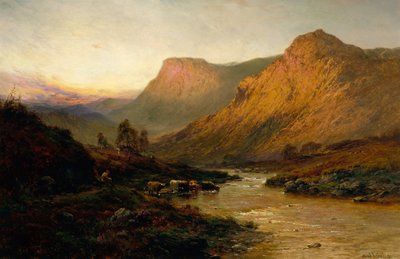 泰河（布面油画） 作者 Alfred de Breanski