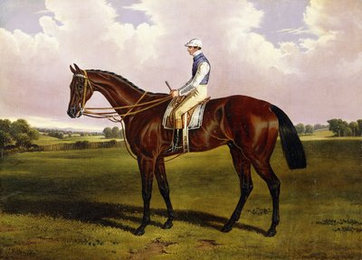 布卢姆斯伯里（Bloomsbury），栗树赛马，山姆·邓普尔曼（Sam Templeman）站在风景中 作者 Alfred de Prades
