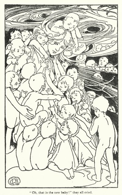 查尔斯-金斯利为《水宝宝》绘制的插图（石版画） 作者 爱丽丝·博林布鲁克（后）伍德沃德