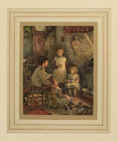 围着火的儿童（纸上的wc） 作者 爱丽丝·克劳森（Alice Clausen）