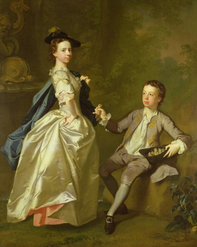 Hon。雷切尔汉密尔顿和她的兄弟，汉。查尔斯汉密尔顿，1740年 作者 Allan Ramsay