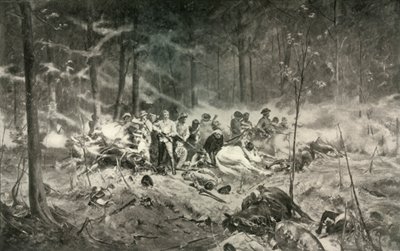 纪念勇敢的人。威尔逊少校在上海河边的最后一搏，1893年，1900年。 作者 艾伦·斯图尔特