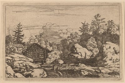 银行的平房，大概是1645-1656年。 作者 阿拉特·范·埃弗丁根