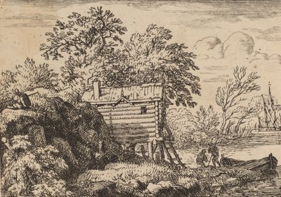 渔夫小屋，大概在1645-1656年。 作者 阿拉特·范·埃弗丁根