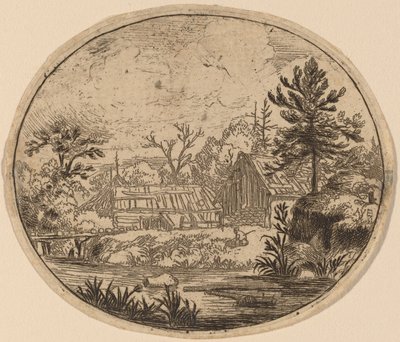哈姆雷特在河岸边，大概在1645-1656年。 作者 阿拉特·范·埃弗丁根