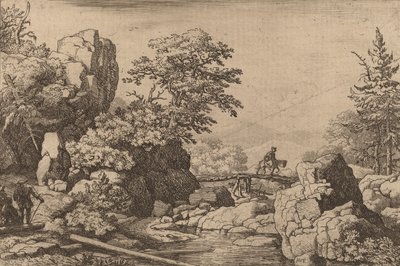 桥上的骑士，大概在1645-1656年。 作者 阿拉特·范·埃弗丁根