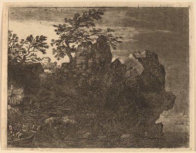 河边的大石头，大概在1645-1656年。 作者 阿拉特·范·埃弗丁根