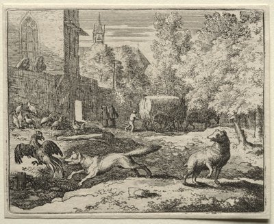 雷纳德·福克斯：雷纳德·追逐母鸡。 作者 阿拉特·范·埃弗丁根