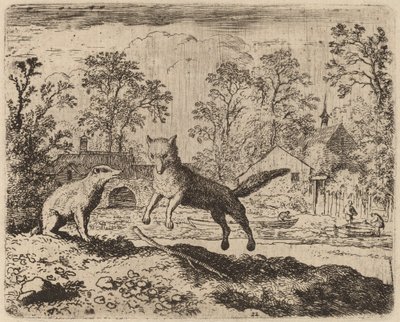 獾对雷纳德的忏悔，大概在1645-1656年。 作者 阿拉特·范·埃弗丁根